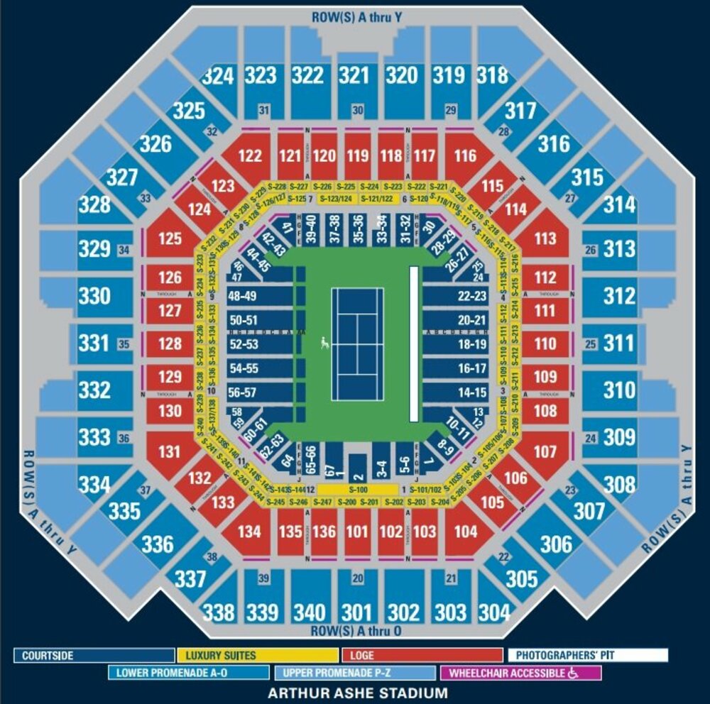 Us open seating chart 2016